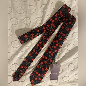 Gianni Feraud poppy TIE, designed in Italy, Premium collection, 100% cotton